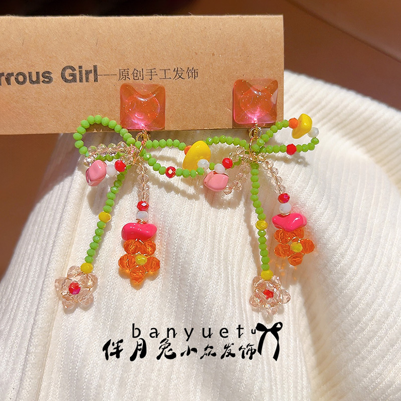 伴月兔可爱甜美免打孔耳夹配饰