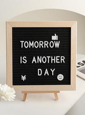 ins毛毡字母拼字板桌面装饰摆件生日布置留言板宝宝周岁拍照道具