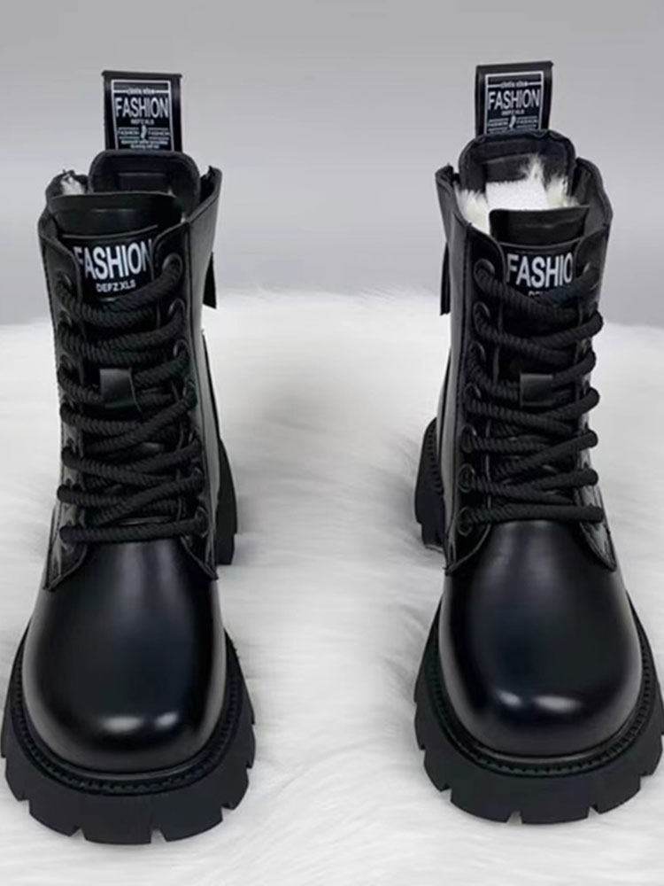 真皮羊毛马丁靴女冬季2025新款皮毛一体雪地靴加绒加厚底棉靴棉鞋,女鞋,时尚雪地靴,淘宝优惠券,粉丝福利购,淘宝优惠卷