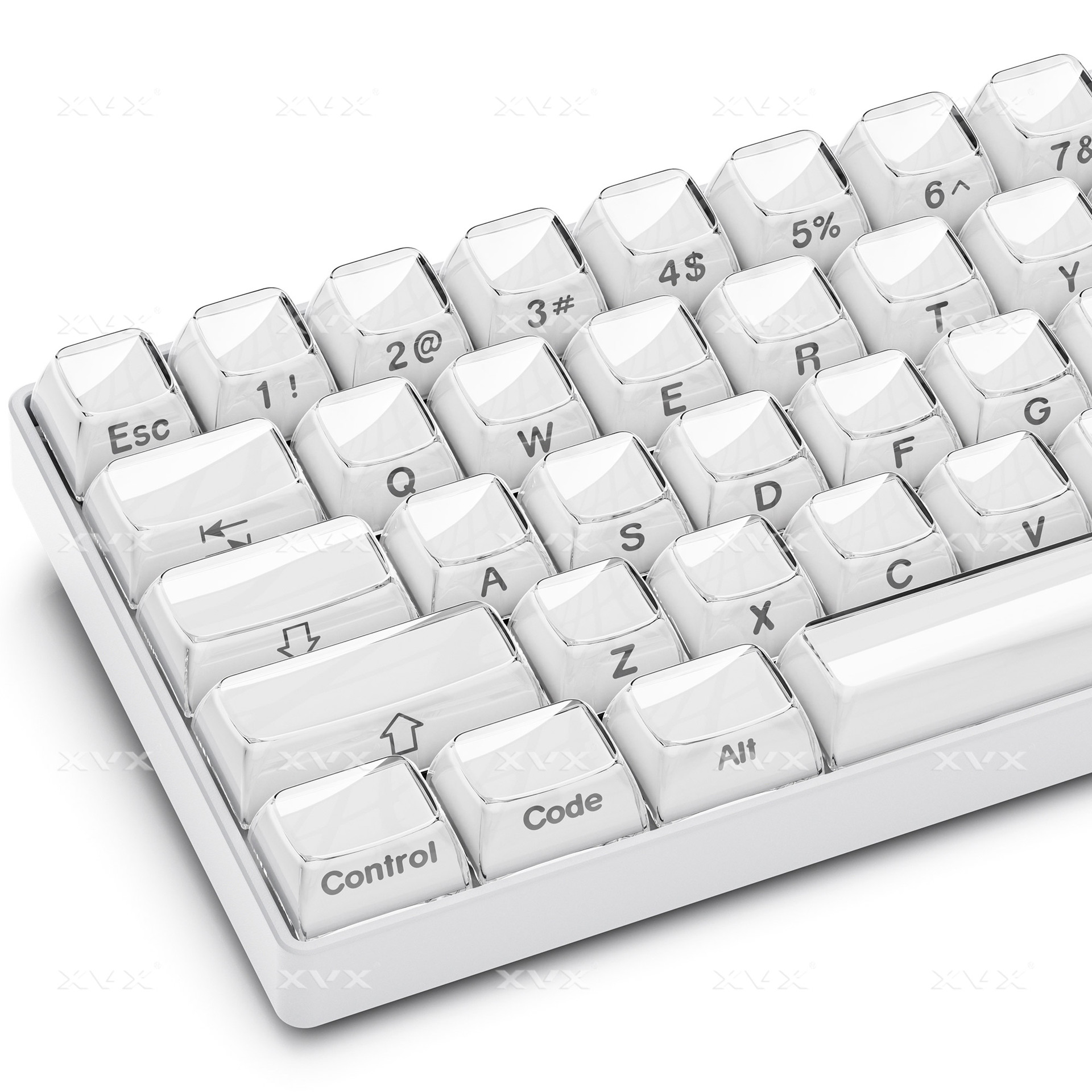 水晶果冻双色二次成型键帽