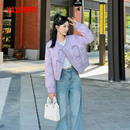 90白鸭绒外套 鸭鸭YAYA新中式 羽绒服女冬季 新款 2024小个子气质短款