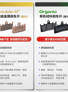 EBC刹车片适用宝马 油m鸟水鸟 R1200GS/RT R1250/GS/RT前后刹车皮