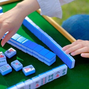 麻将桌户外网红麻将卓便携u式旅行折叠套装手提竹木宿舍迷你麻将