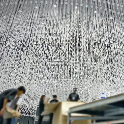 水晶菠萝珠帘婚庆道具婚礼用品舞台吊顶酒店装P饰珠串线帘门帘成