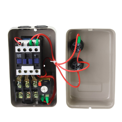 电机保护器单相220lV磁力启动器1.5KW4KW2.2KW风机水泵带启停按钮