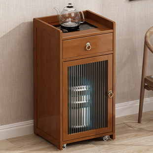 可移动茶台茶柜茶车烧p水壶一体茶具干泡小茶桌餐边柜水桶茶水柜