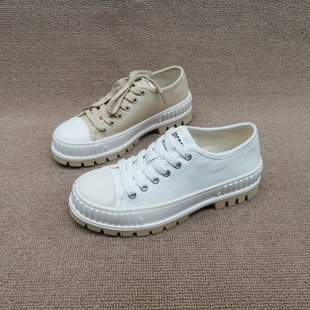 撤柜折扣处理品牌女鞋2023春新款时尚休闲板鞋帆布鞋平底女单鞋