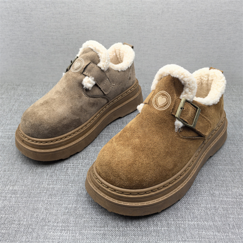 撤柜处理折扣外贸女鞋2025冬新款舒适勃肯百搭保暖毛毛鞋女棉鞋