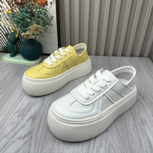 厚底休闲舒适百搭女单鞋 小白鞋 2025秋新款 撤柜处理折扣外贸女鞋