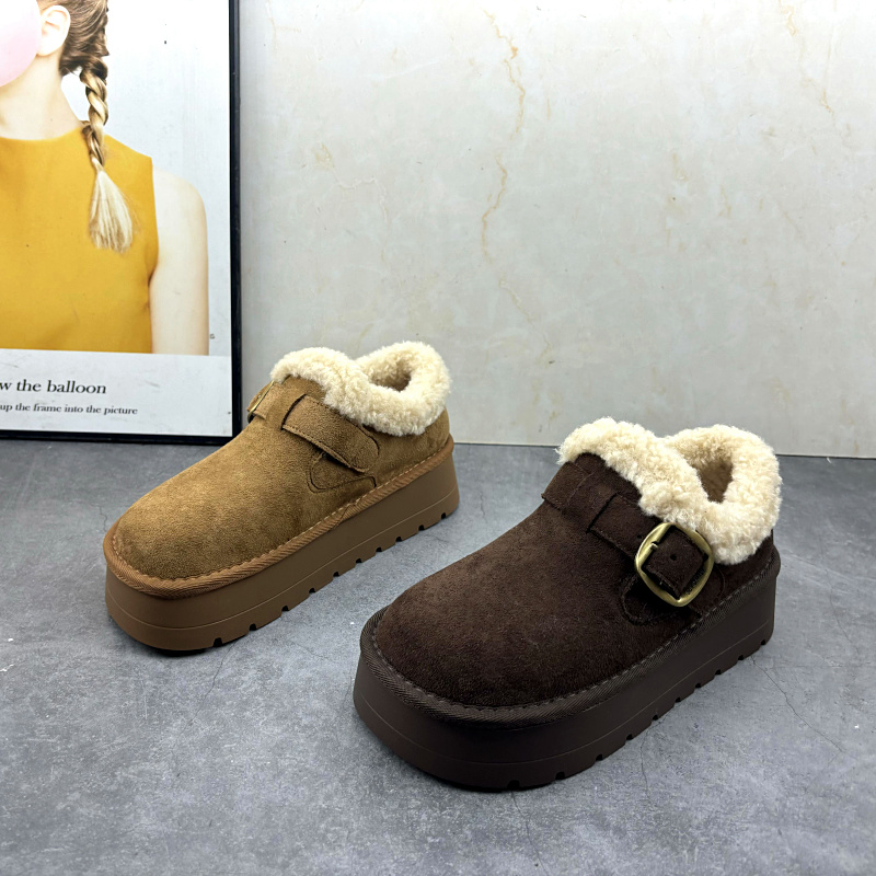 撤柜处理折扣外贸女鞋2025秋新款一脚蹬舒适休闲百搭勃肯鞋女棉鞋