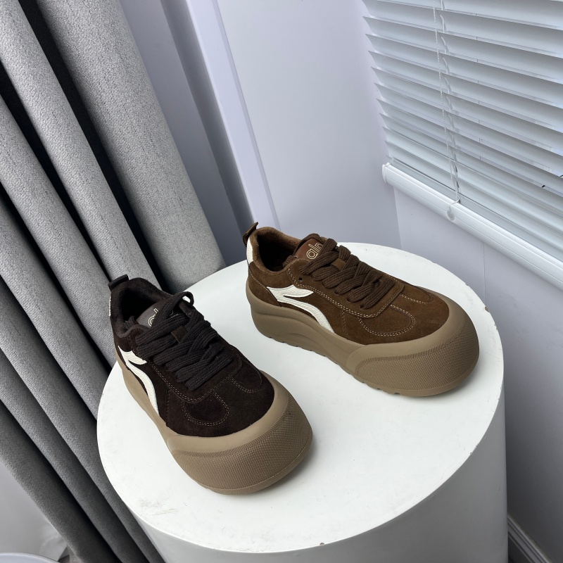 撤柜处理折扣真皮女鞋2025冬新款学院风德训鞋休闲舒适运动女单鞋