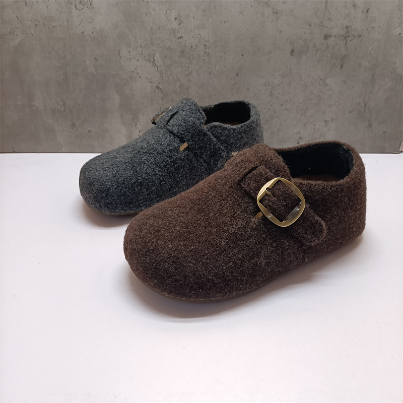 撤柜处理折扣外贸女鞋2025冬新款乐福鞋百搭勃肯保暖毛毛鞋女棉鞋