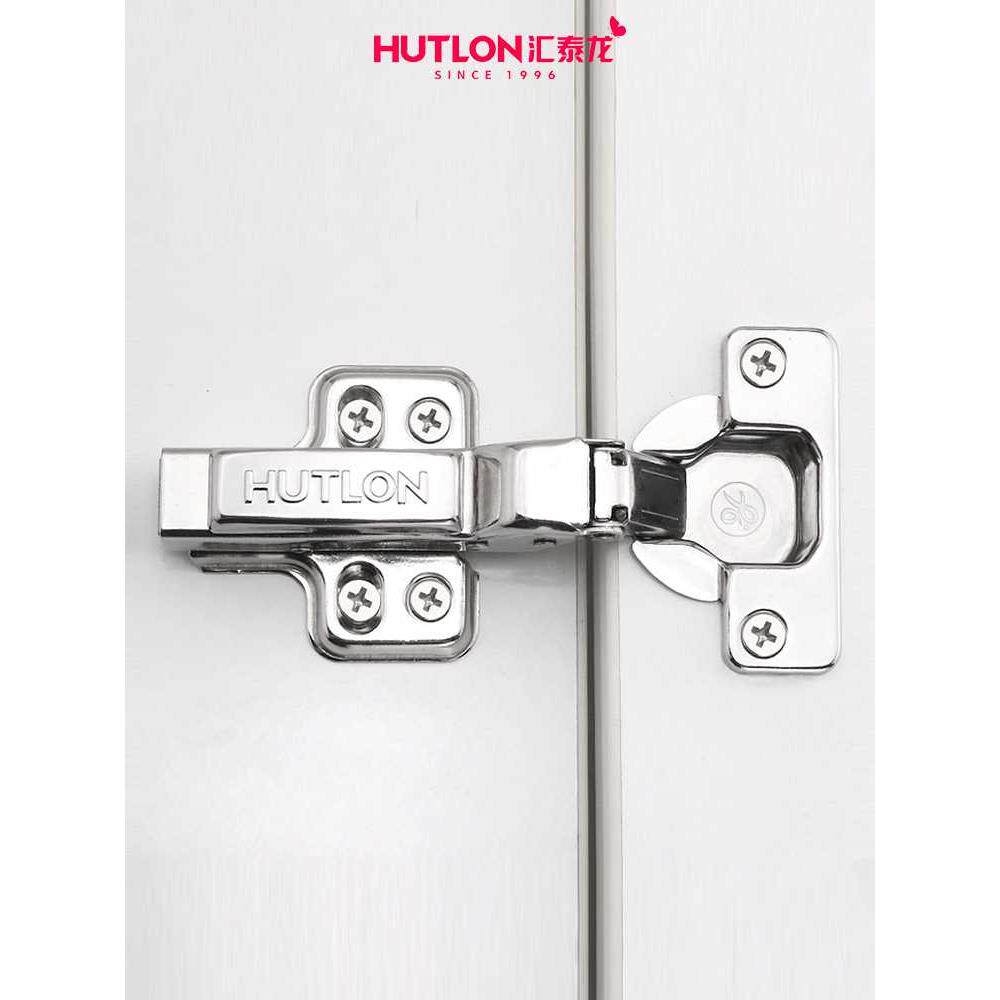 汇泰龙304不锈钢铰链黄铜液压阻尼缓冲折叠橱柜门合页全盖脱卸