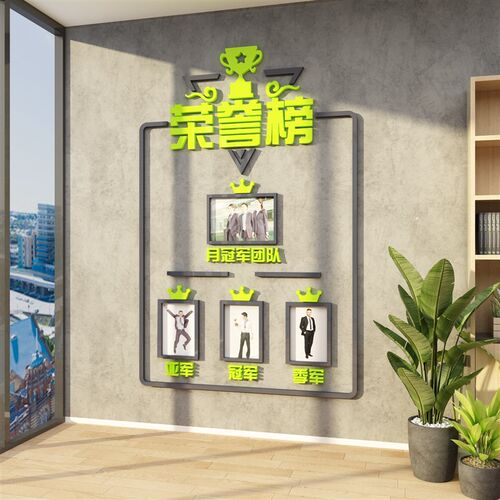 业绩荣誉c榜优秀团队员工风采展示板照片墙面企业文化办公司室装