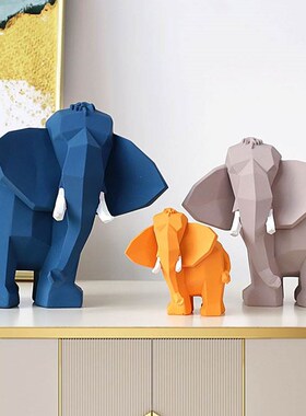 北欧一家三口轻奢大象装饰品摆件创意客厅M玄关酒柜现代家居摆设