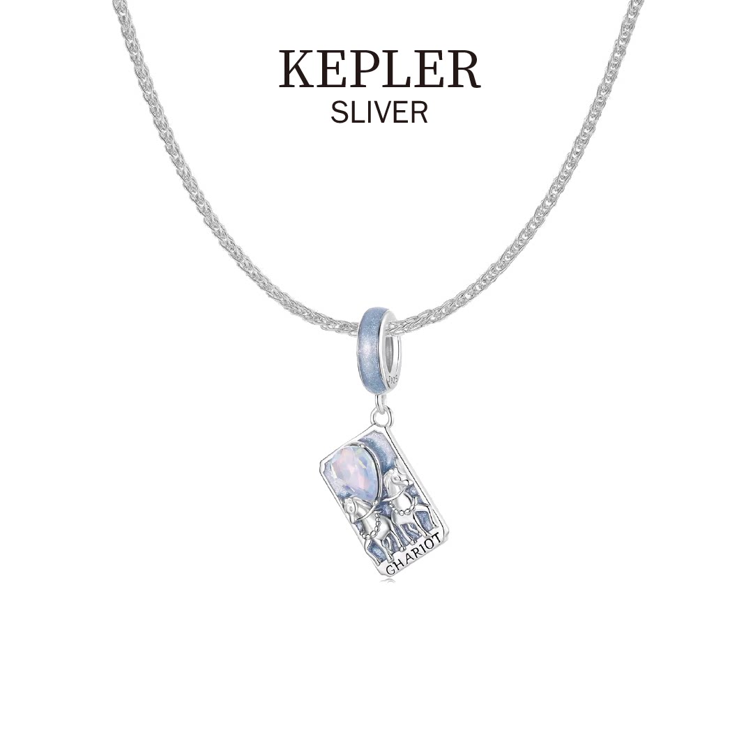 原创塔罗牌项链命运之轮上岸小礼物吊坠S925纯银女转运珠小众银饰