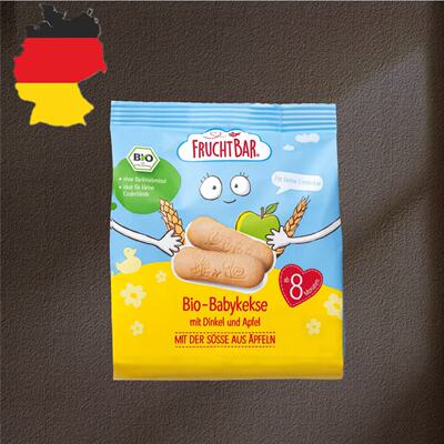 德国代购满300包邮FruchtBar8个月+苹果斯佩尔特小麦曲奇饼干100g
