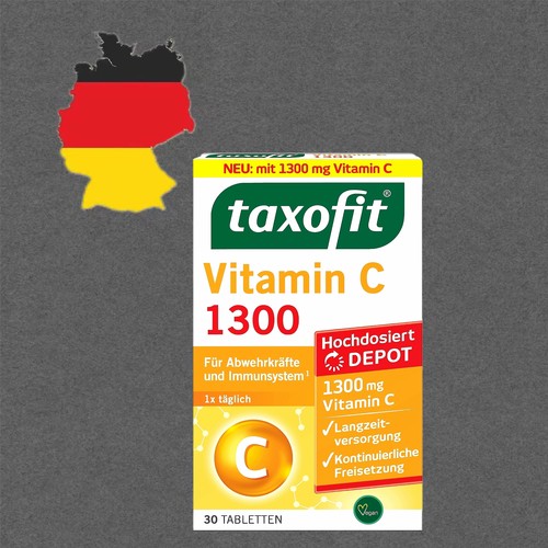德国代购【满300包邮】taxofit维生素C维生素片30粒