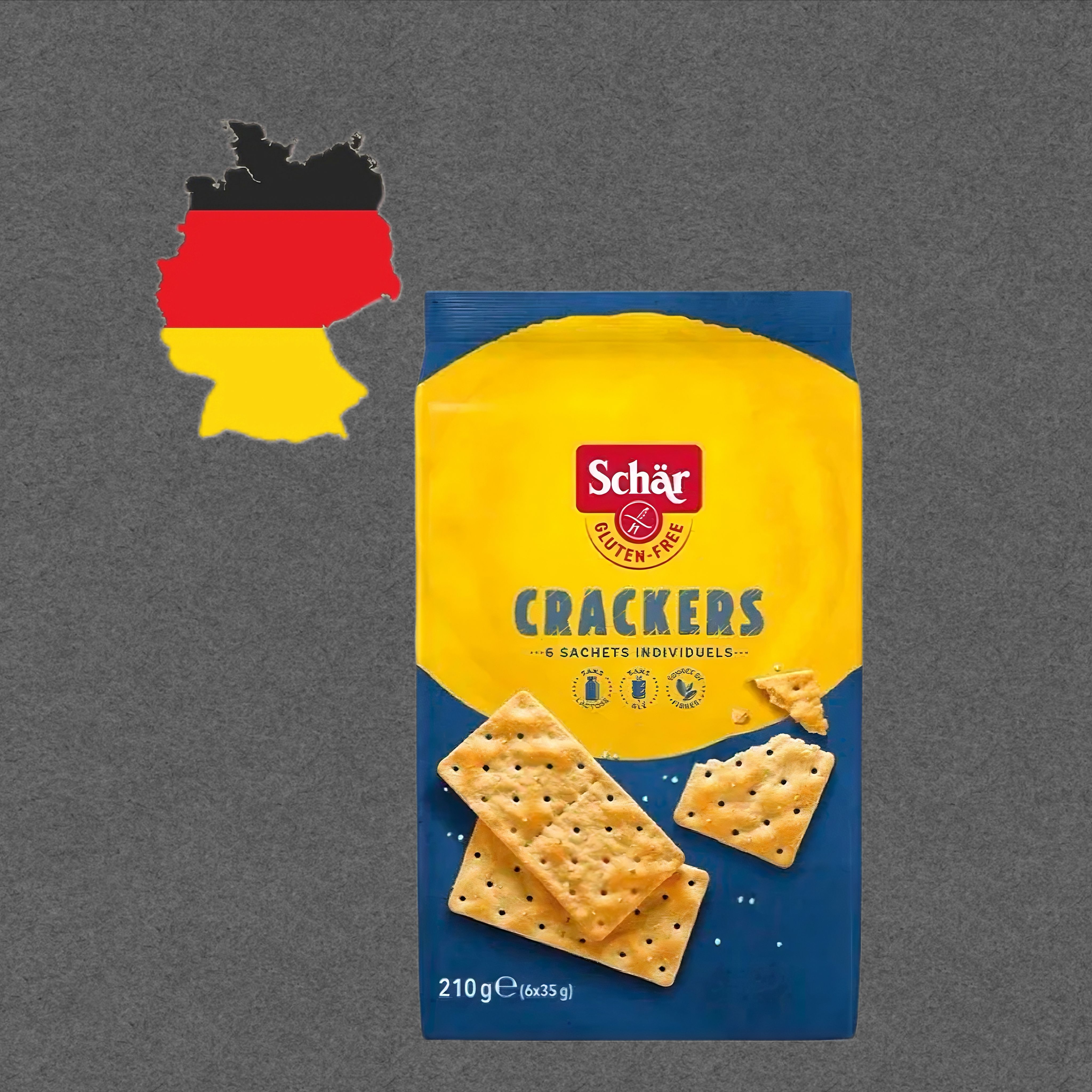 德国代购【全场满300包邮】schar无麸质海盐酥脆苏打饼干210g