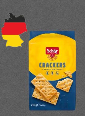 德国代购【全场满300包邮】schar无麸质海盐酥脆苏打饼干210g