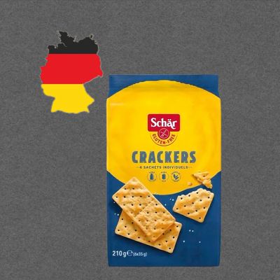 德国代购【全场满300包邮】schar无麸质海盐酥脆苏打饼干210g