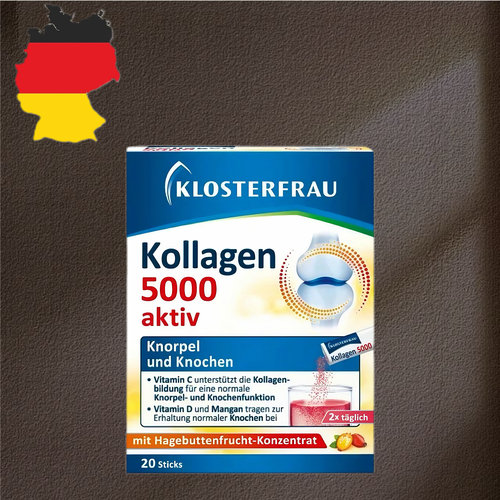 德国代购全场满300包邮Klosterfrau骨胶原维生素C D速冲颗粒20条