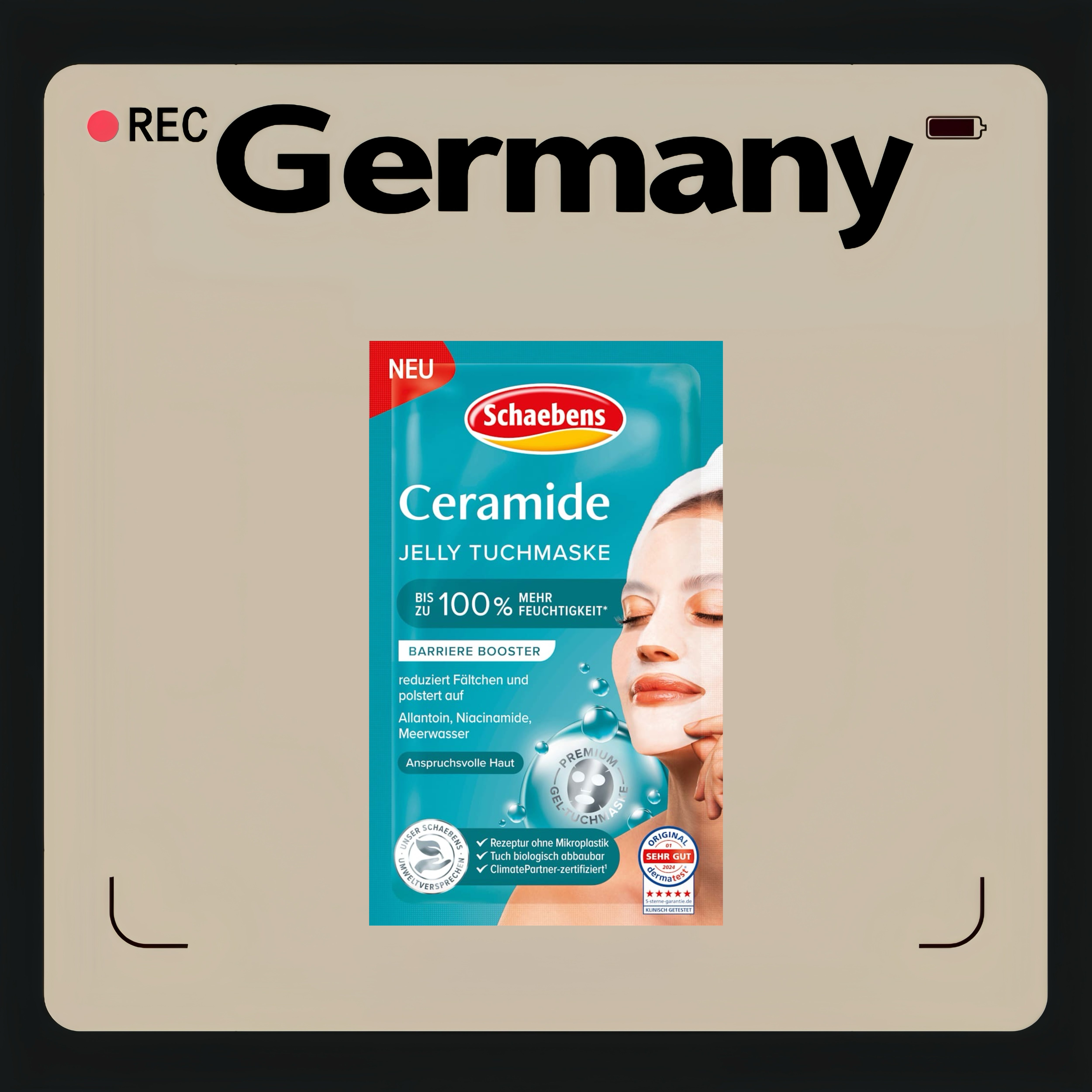 德国代购【全场满300包邮】Schaebens神经酰胺面膜1片装