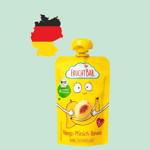 德国代购【满300包邮】fruchtbar6个月+有机香蕉芒果桃果泥100g