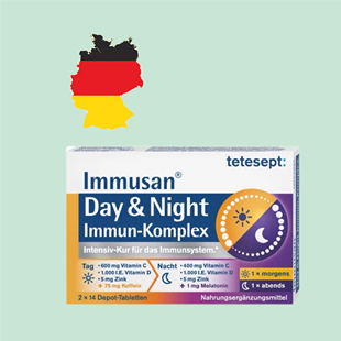 德国代购【全场满300包邮】tetesept早晚复合维生素缓释片2×14片