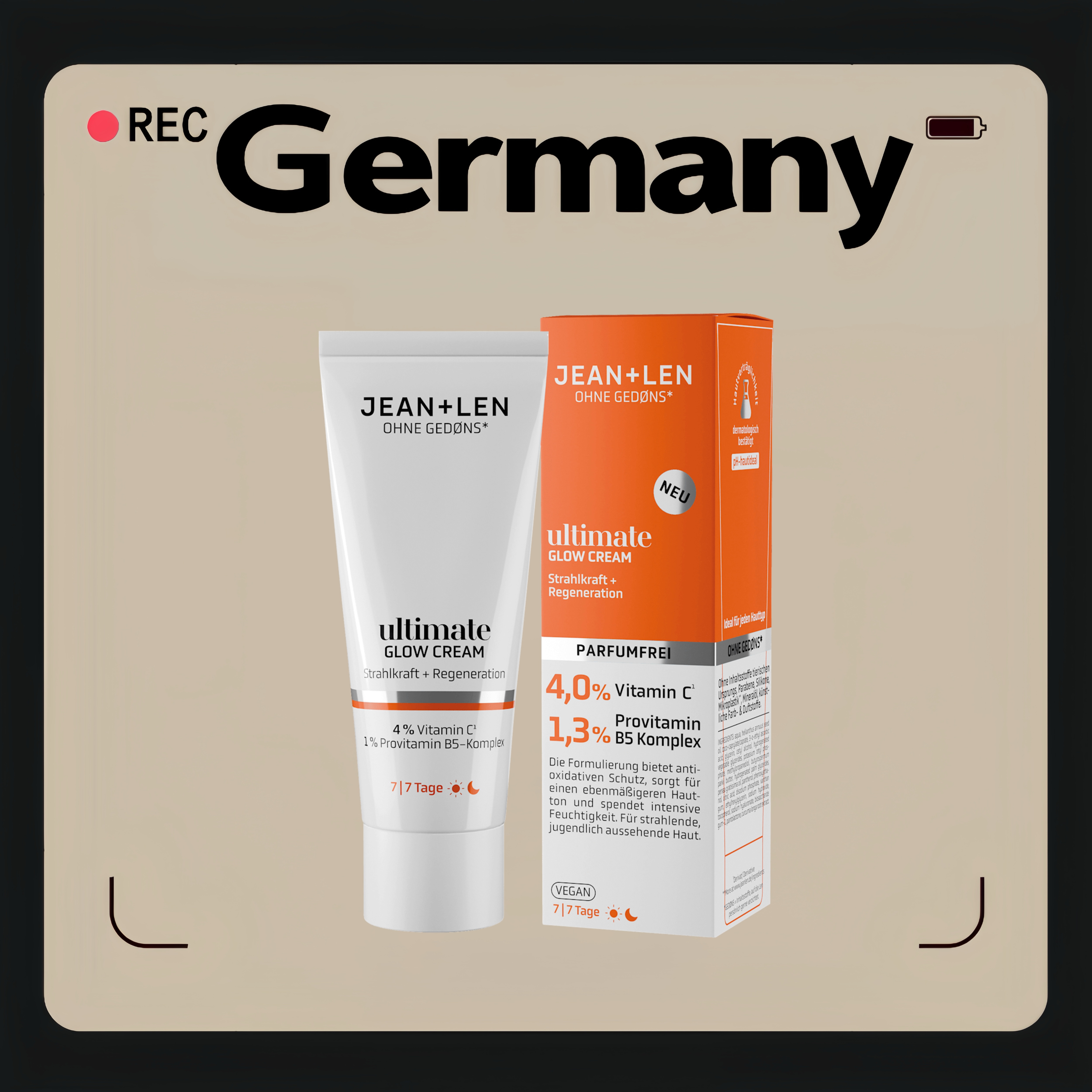 德国代购【全场满300包邮】Jean&Len全效生长面霜SPF30 50ml