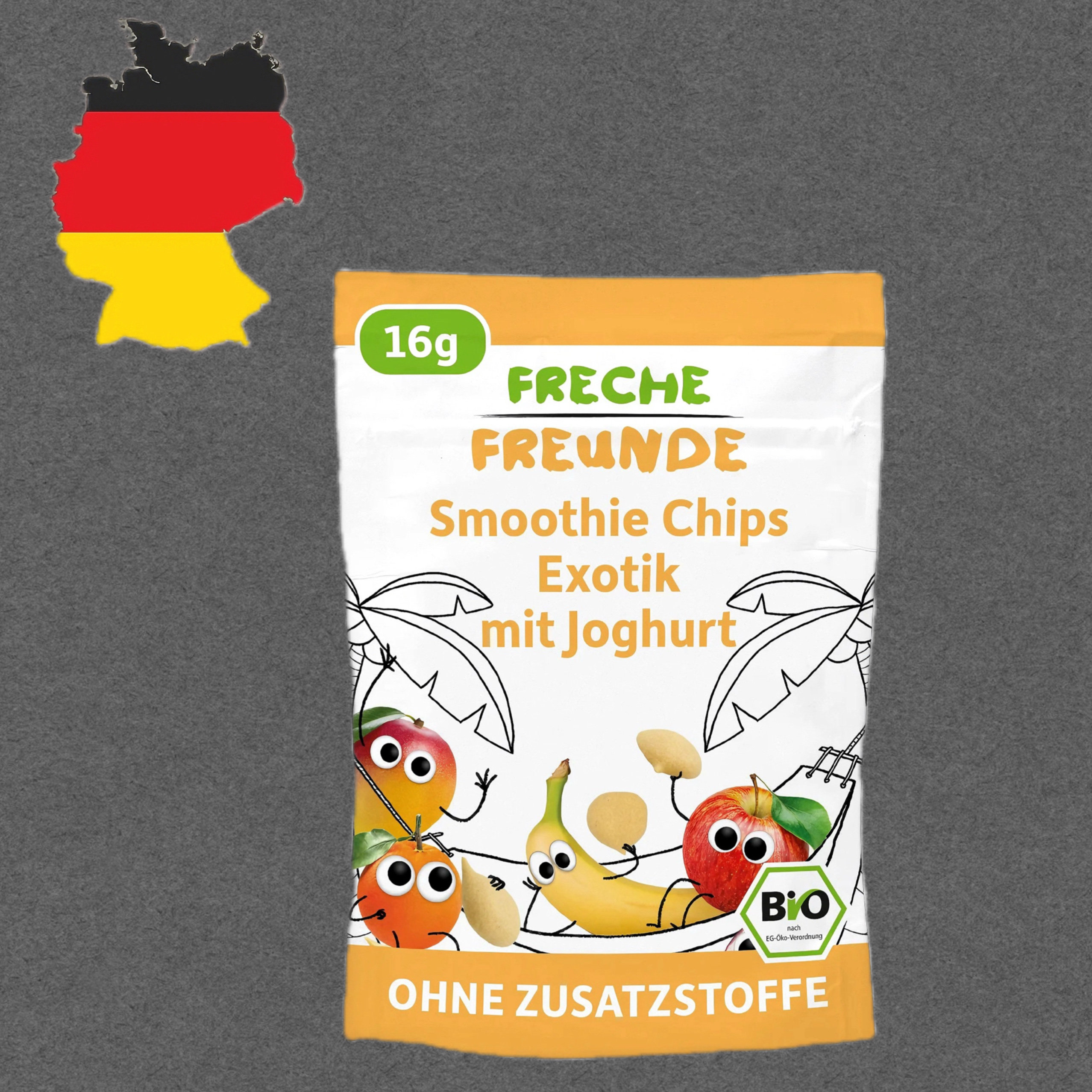 德国代购【全场满300包邮】Freche Freunde有机热带水果溶豆16g