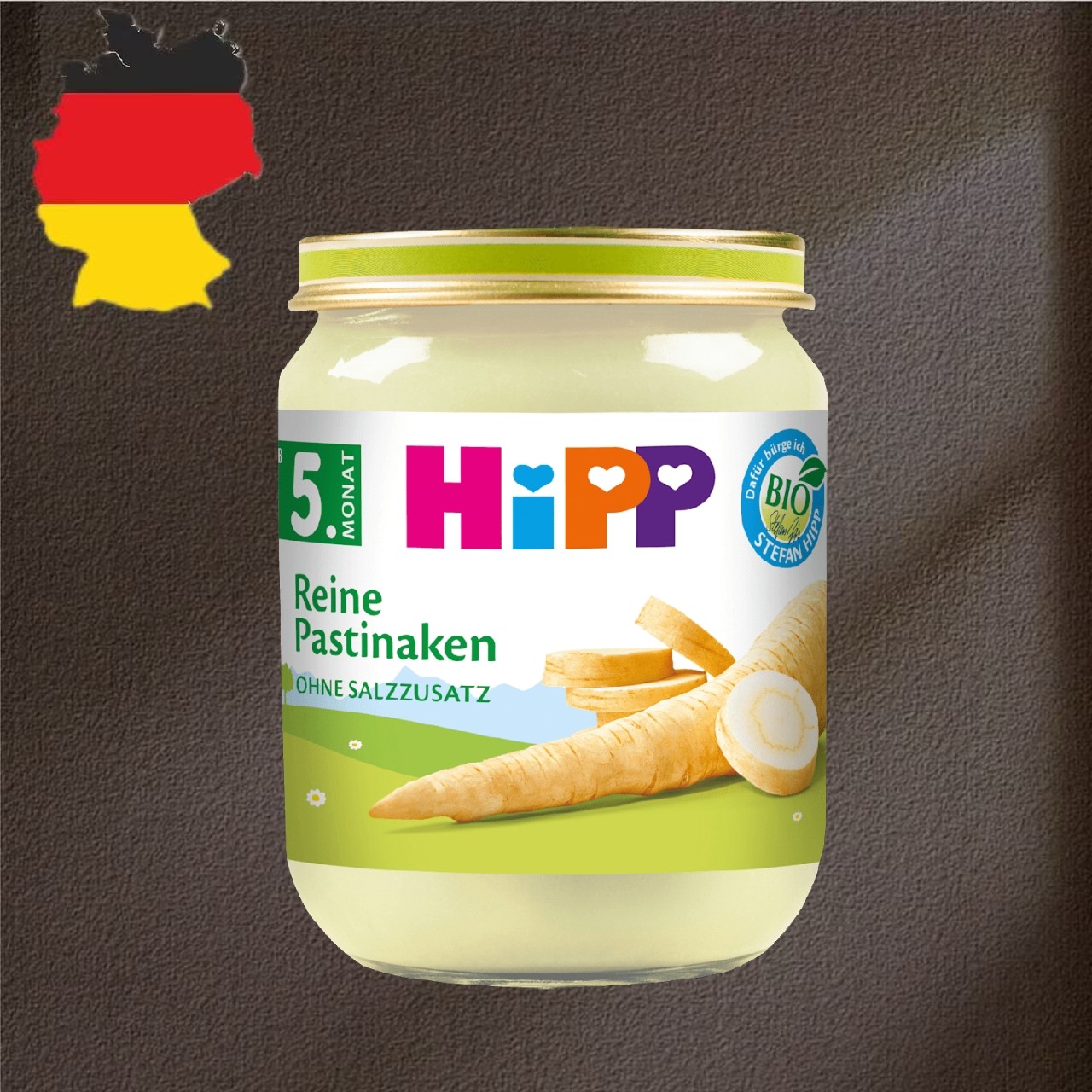 德国代购【全场满300包邮】HIPP5个月+有机防风草泥辅食125g