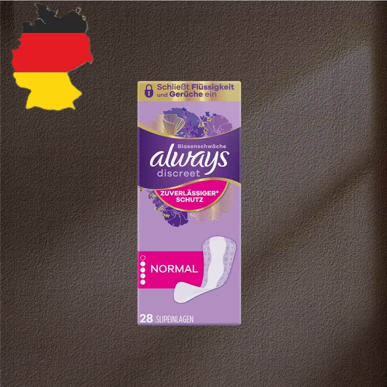 德国代购【全场满300包邮】always通用护垫28片/包