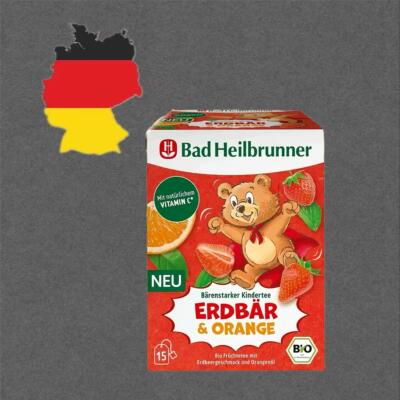 德国代购【全场300包邮】Bad Heilbrunner有机草莓橙子儿童茶30g