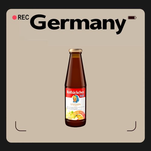 德国代购【满300包邮】Rotbackchen复合活力维生素果汁450ml