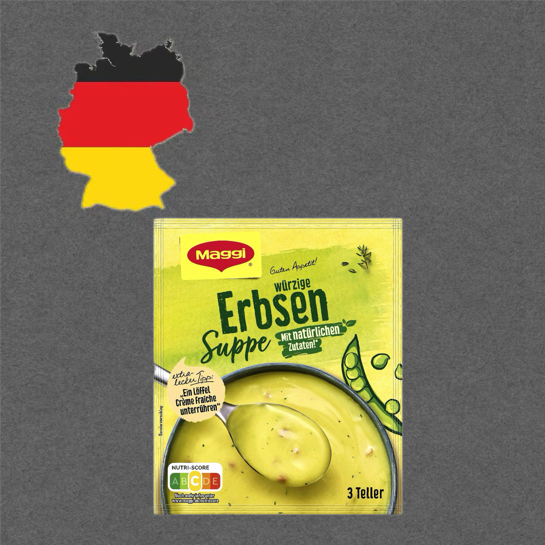 德国代购《全场满300包邮》Maggi天然豌豆汤料理包56g