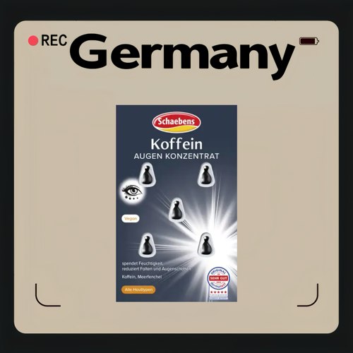 德国代购【全场满300包邮】Schaebens咖啡因眼部精华5粒装