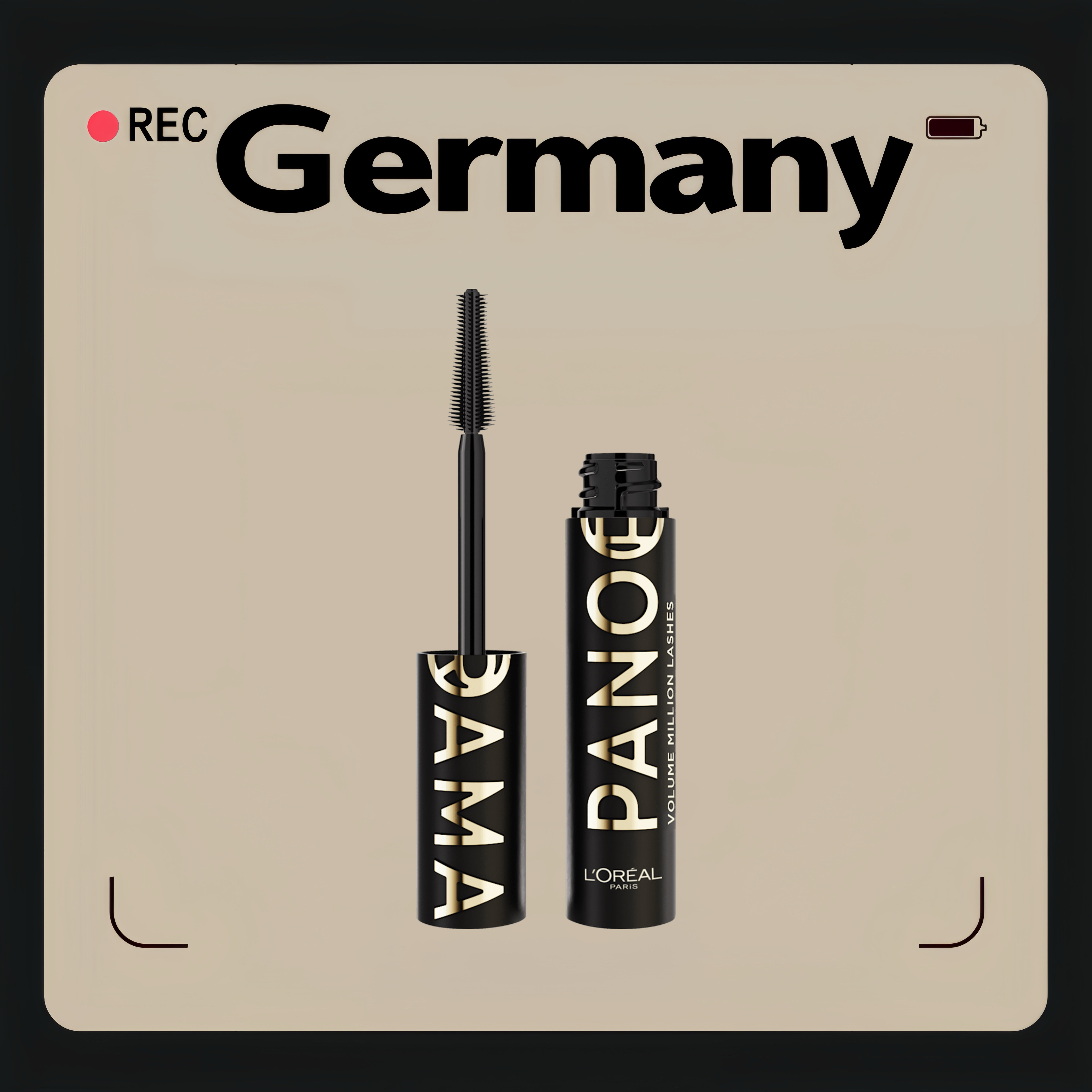 德国代购【全场满300包邮】L'OR&Eacute;AL 午夜黑加长睫毛膏9.9ml