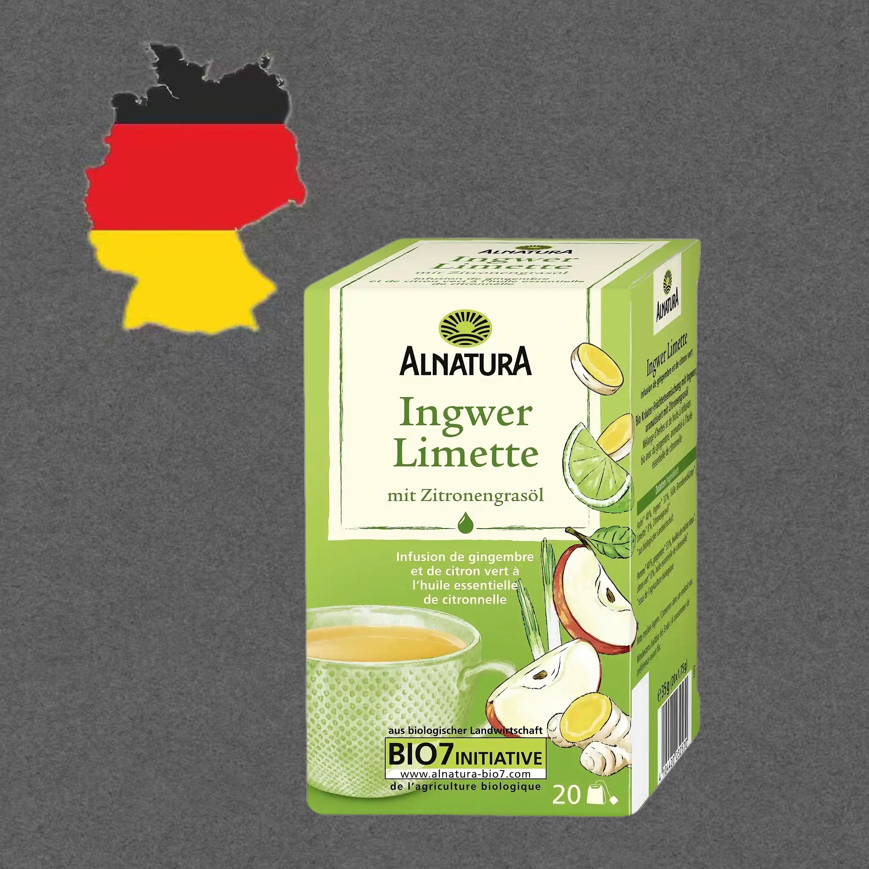 德国代购【全场5盒包邮】alnatura安娜图拉有机生姜柠檬草茶35g