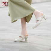 半托单鞋 包头半拖鞋 高级感懒人鞋 法式 G48182 女夏马内尔2024新款