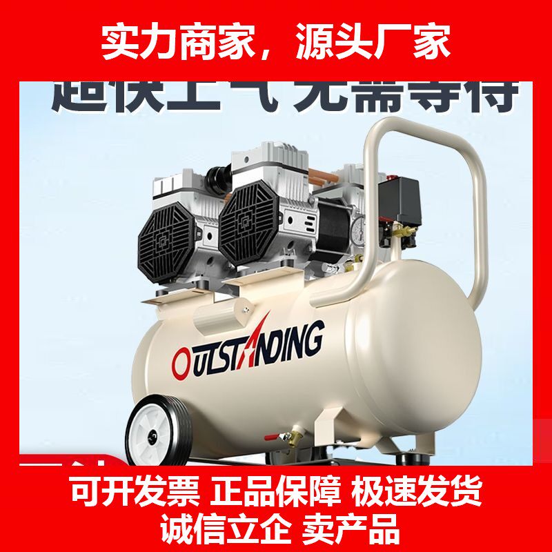 德国十大品牌无油静音空压机220v工业级大功率空气压缩机木工专用
