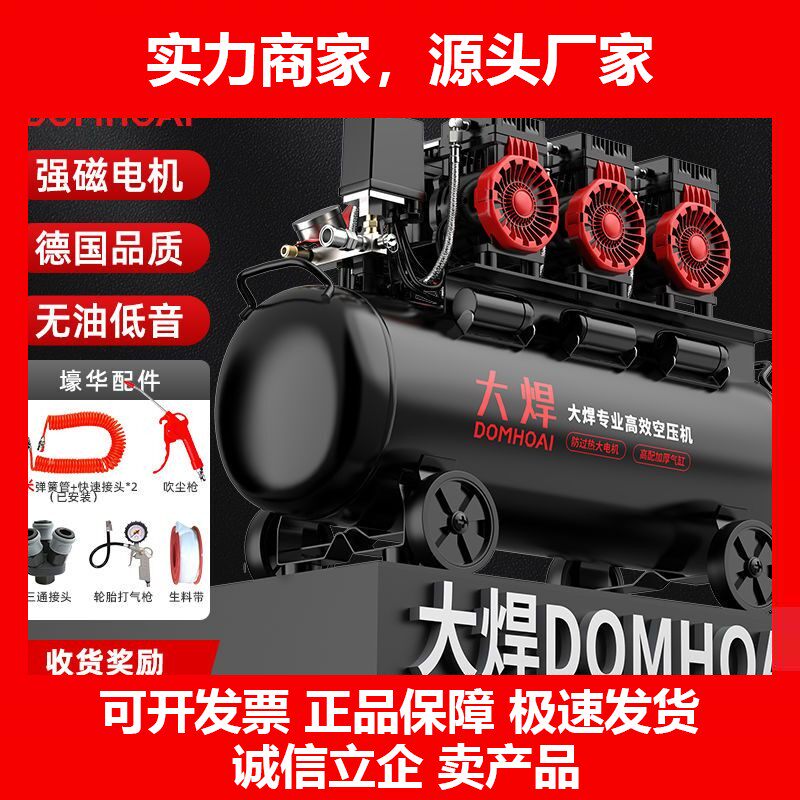 德国十大品牌空压机大功率无油空气高压缩机家充气泵新小型空压机