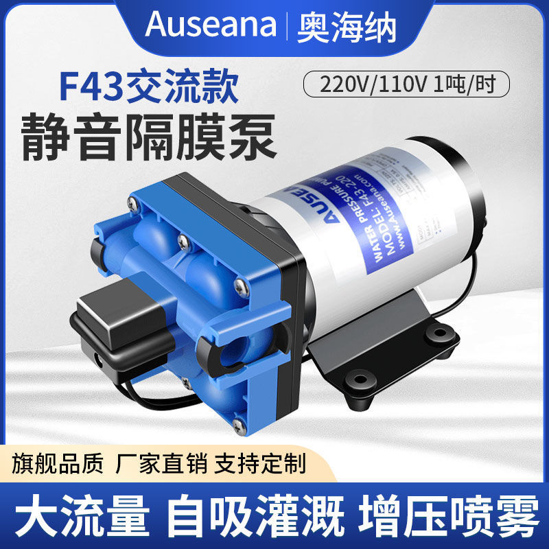220V大流量家用花园抽水泵自动浇花神器自吸隔膜泵小型喷雾增压泵