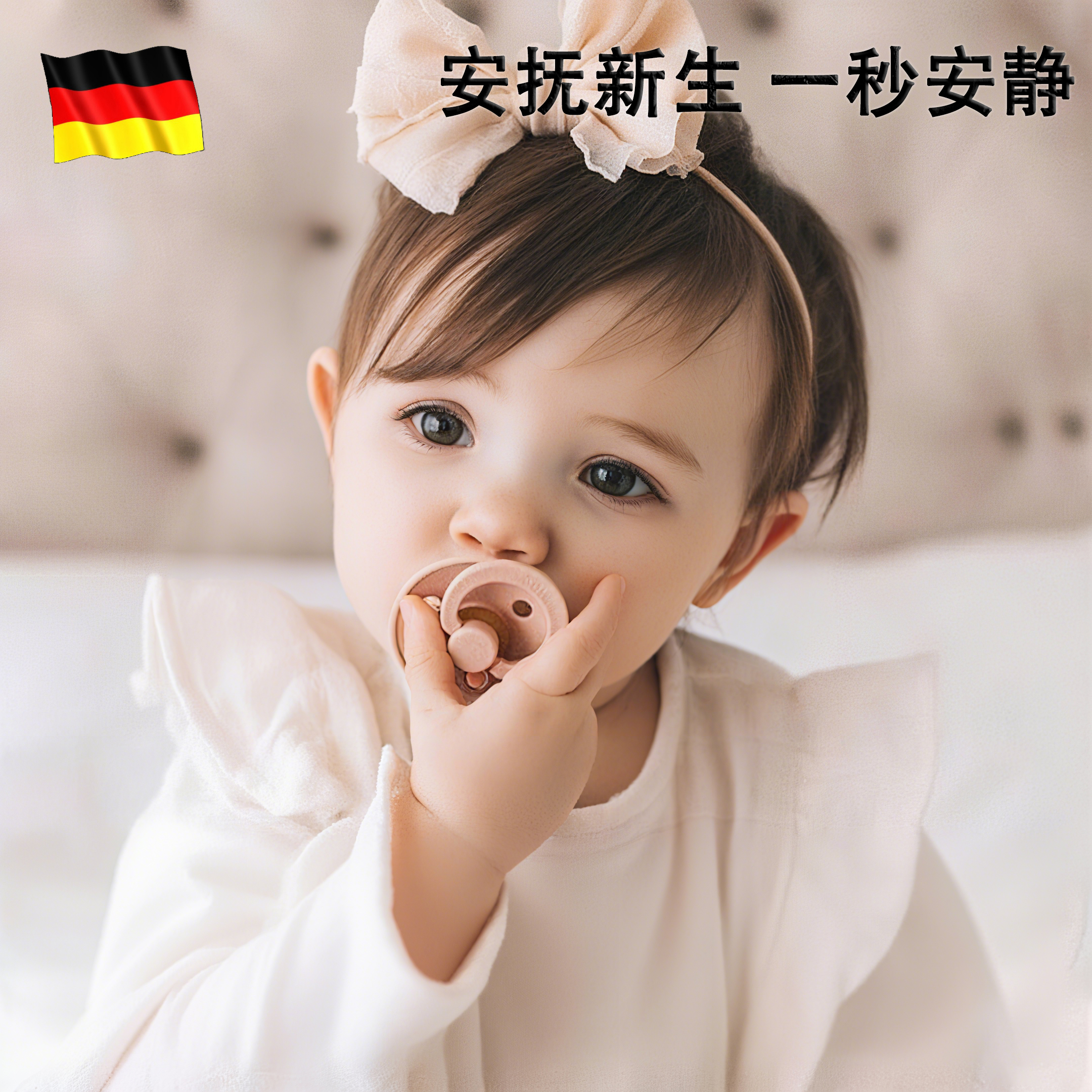 德国婴儿奶嘴安抚0到6个月防胀气