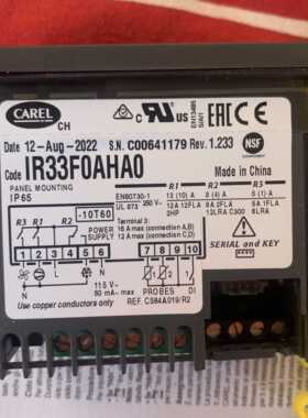 意大利卡乐温控器 IR33F0AHA0//卡乐温控器IR33FOAHAO  115伏电压