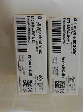 全新LEUZE劳易测 ET318B.W3/4P-M12 50122558 原装正现货~议价