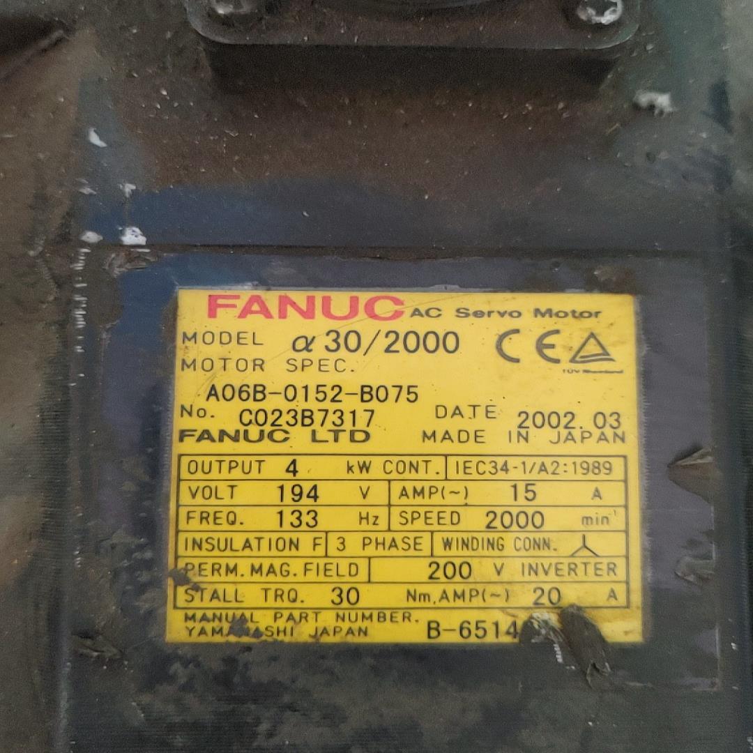 fanuc 伺服电机A06B-0152-B075一台1800（耶耶电子）