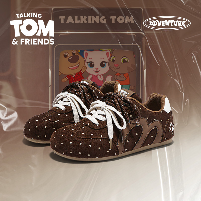 汤姆猫鞋子男鞋棕色复古德训鞋男款情侣休闲运动赛车鞋女时尚板鞋,流行男鞋,德训鞋,淘宝优惠券,粉丝福利购,淘宝优惠卷