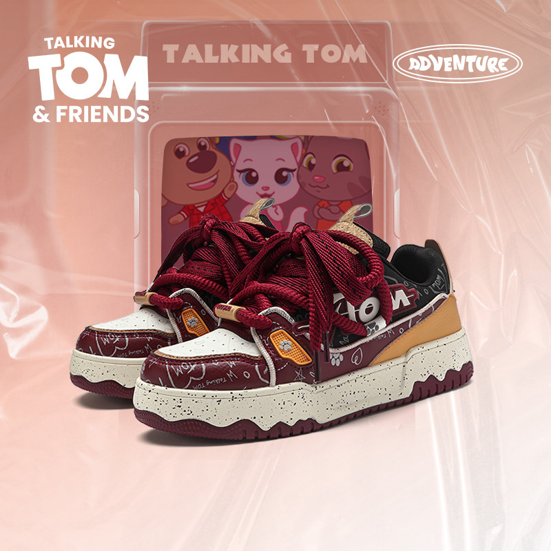 汤姆猫鞋子男鞋板鞋男女同款2025新款百搭厚底休闲鞋运动面包潮鞋,流行男鞋,时尚休闲鞋,淘宝优惠券,粉丝福利购,淘宝优惠卷