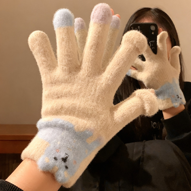 可爱腊肠狗露指触屏毛绒针织手套女2025新款冬保暖加绒厚防寒骑行,服饰配件/皮带/帽子/围巾,手套,淘宝优惠券,粉丝福利购,淘宝优惠卷